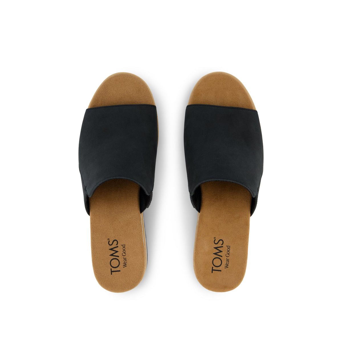 Diana Mule Wedge Sandal Black Leather - sneakers - view 6