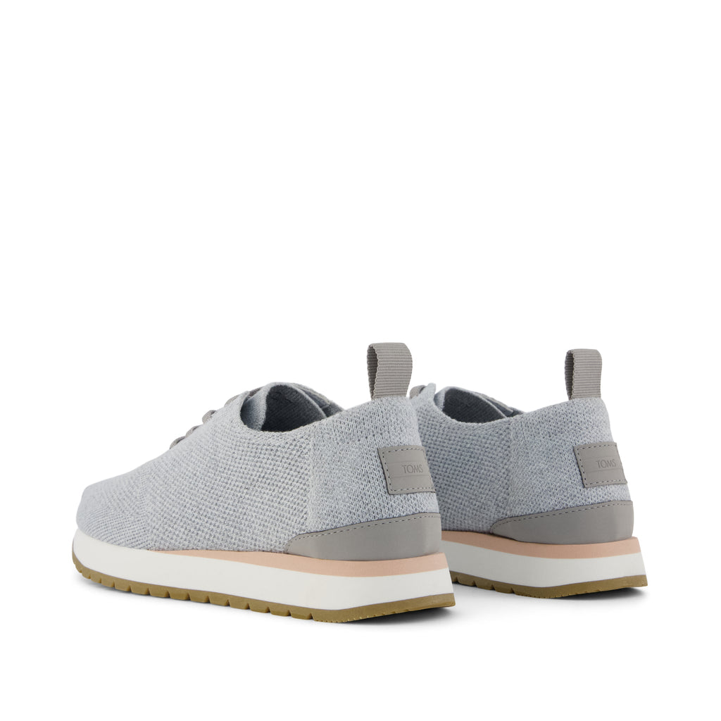 Womens Resident Plus Lace-Up Grey Knit - sneakers - view 3