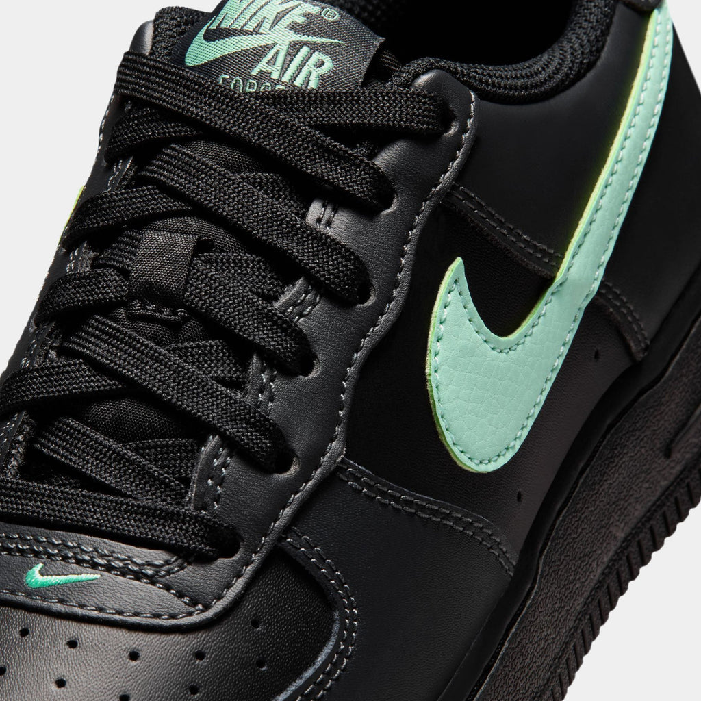 Air Force 1 Grade School Lifestyle Shoes (Black/Arctic Green/Anthracite) - sneakers - view 5